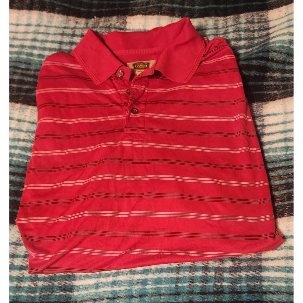 Men’s 2XLT Foundry Polo Shirt Red Quick Dri big & tall